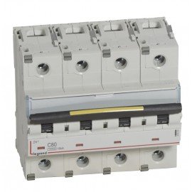 Автоматический выключатель четырехполюсный Legrand DX3-E 4п C80 10kА/16kА 409362 